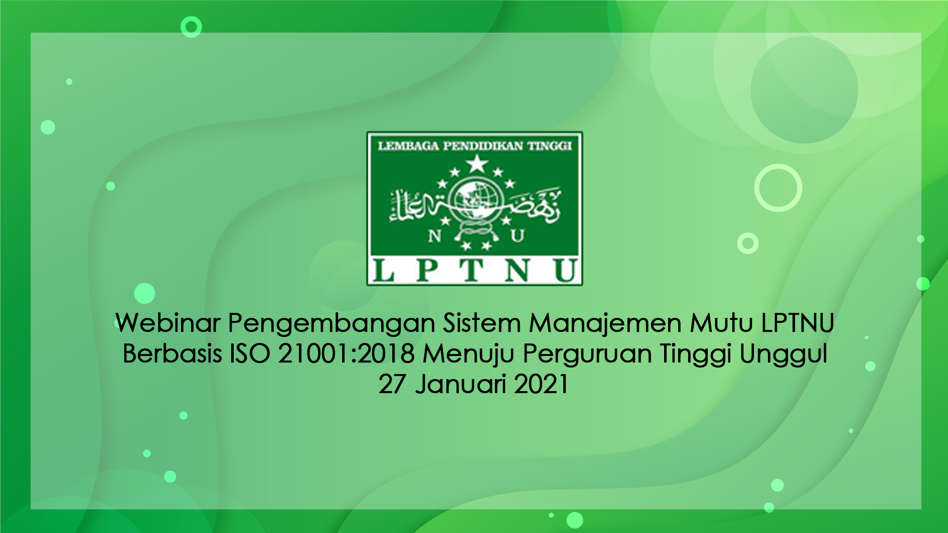 Webinar ISO LPTNU Jawa Timur