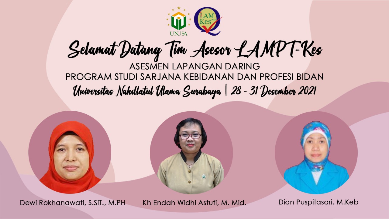 Visitasi Daring Akreditasi Lapangan S1 Kebidanan & Profesi Bidan UNUSA