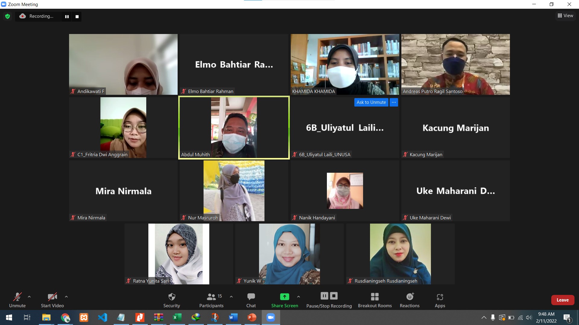 Rapat Monev Akreditasi Prodi di FKK