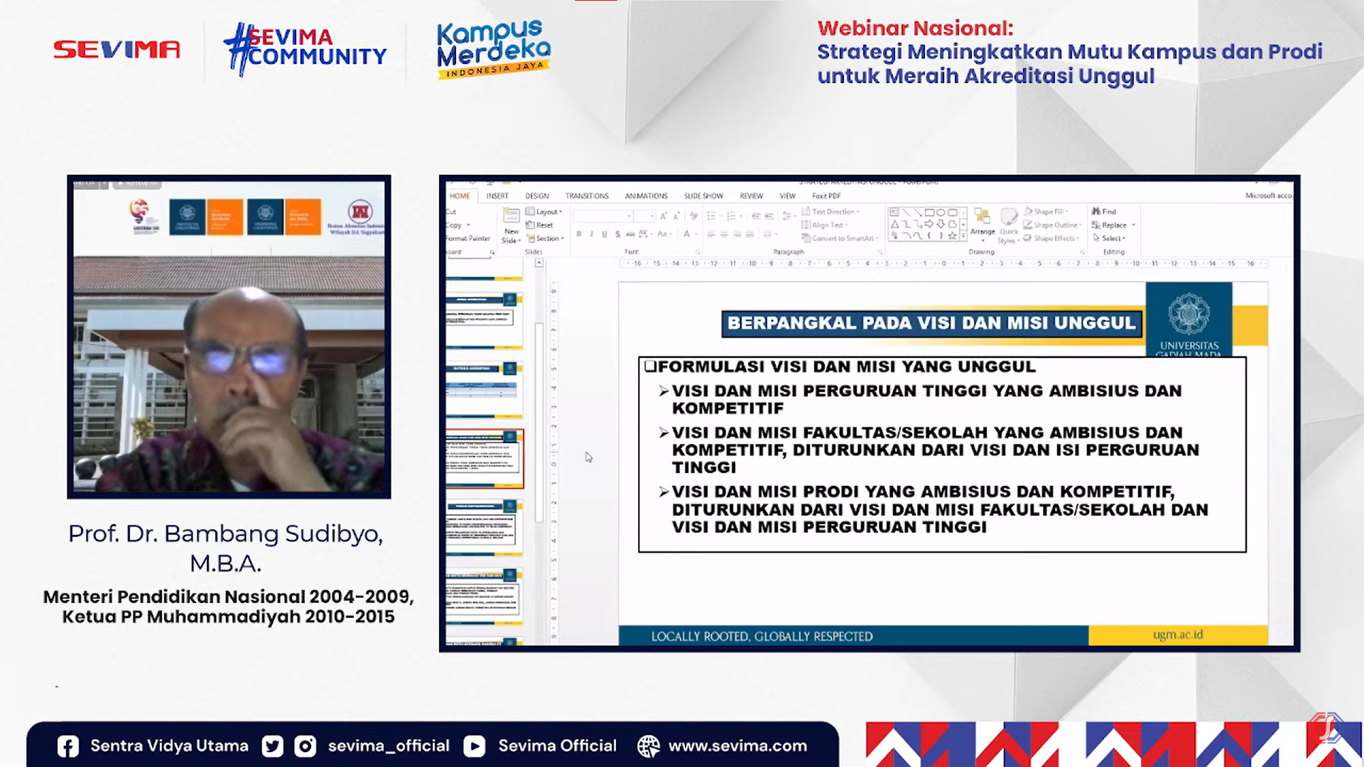 Webinar: Strategi Meningkatkan Mutu Kampus dan Prodi untuk Meraih Akreditasi Unggul