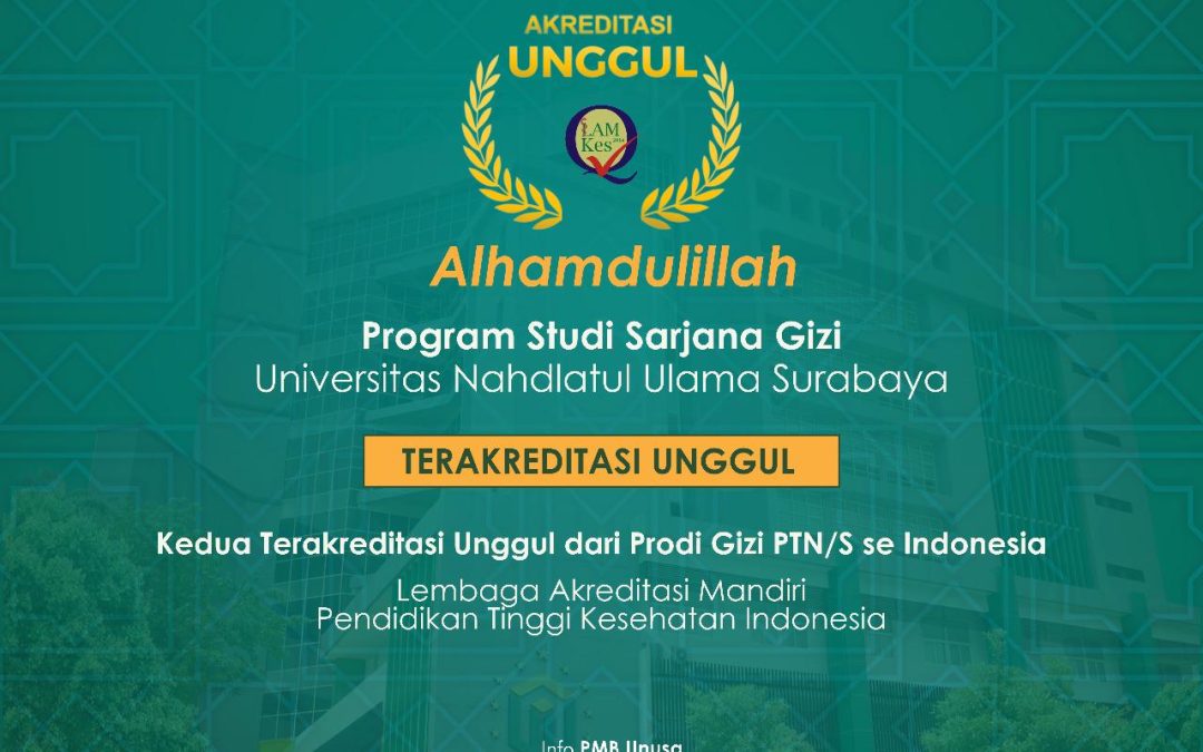 Selamat Prodi S1 Gizi Mendapat Predikat Unggul